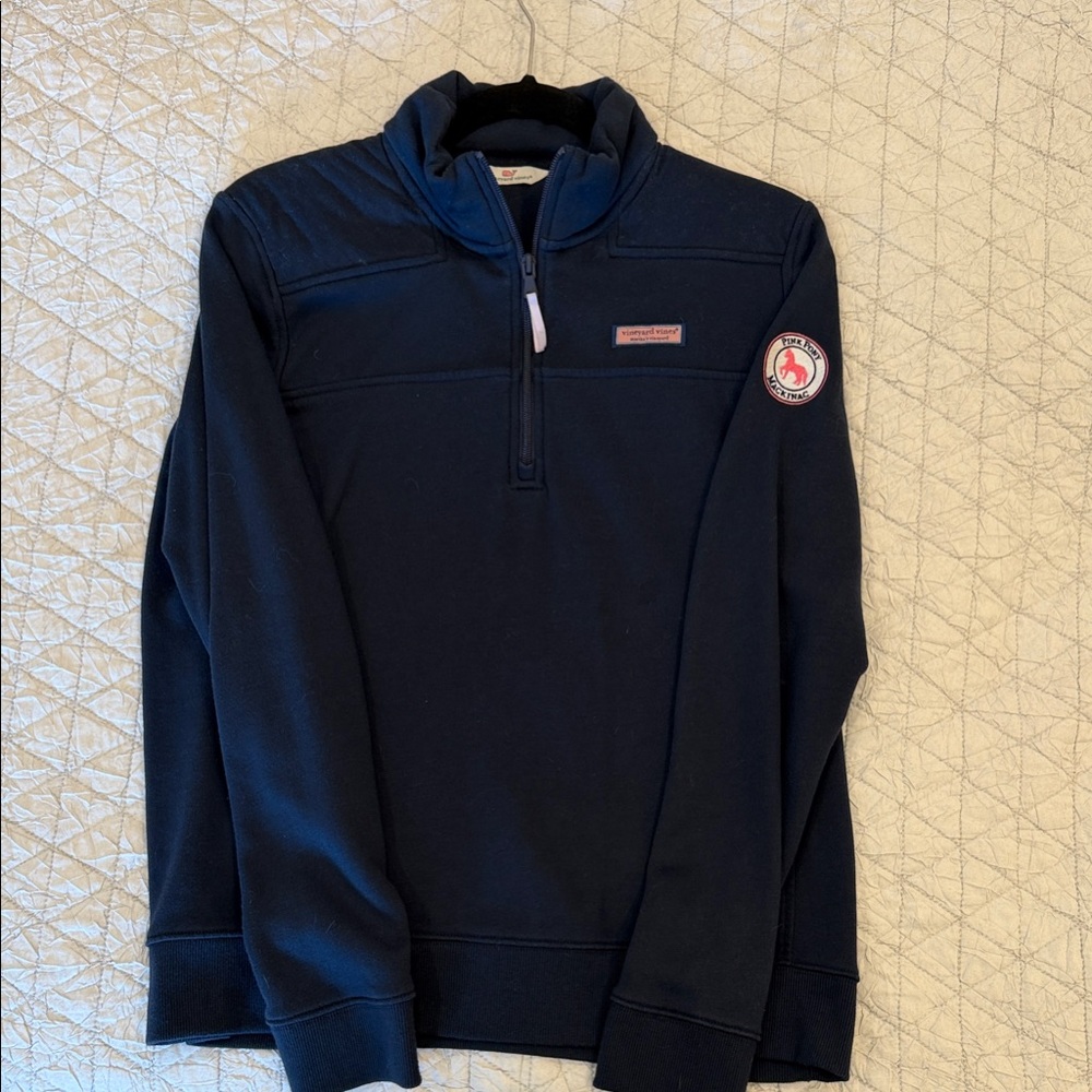 Mackinac Famous Pink Pony Vineyard Vines Women's Dark Blue Zip-Up Jacket